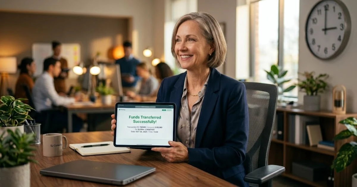 A business owner looking relieved after receiving rapid funding from same day funding invoice factoring providers.