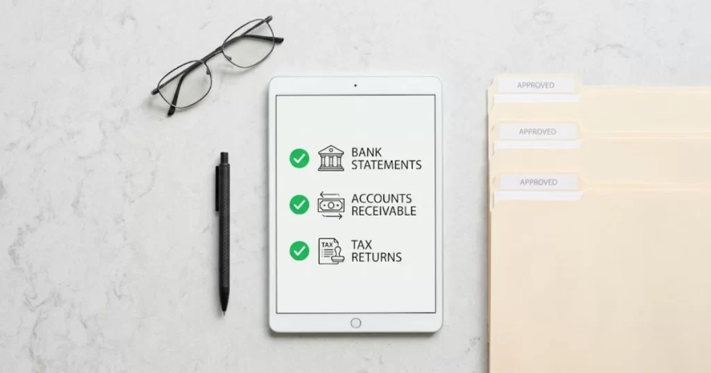 Organized financial documents checklist ready for quick business funding application.